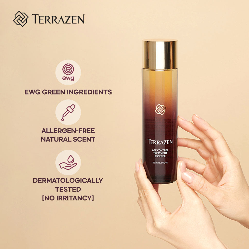 (Exp 06/25) Terrazen Age Control Treatment Essence 30ml/150ml - A Multi-purpose Formula for Bouncy, Luminous Skin Anti-aging, Firming, Brightening, Elasticity, and Luminous Skin in One Bottle - Bloom Concept