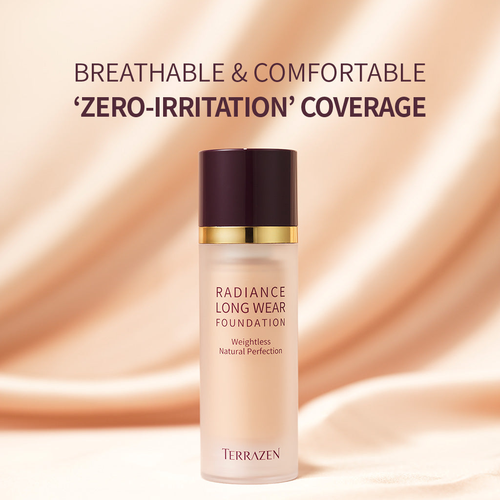 (Exp 09/25) Terrazen Long Wear Foundation 30ml - Weightless, Buildable Coverage for a Flawless, Natural Radiance - Korean Beauty Makeup Must-Have - Bloom Concept