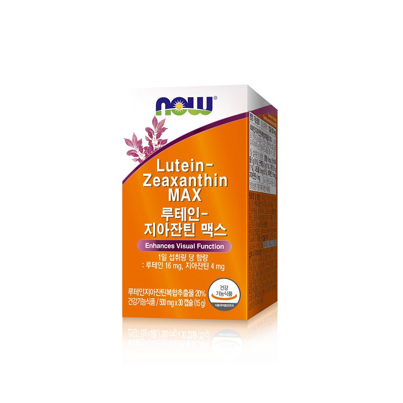 (Best by 09/25) Now Foods Lutein Zeaxanthin MAX 500mg 30 Capsules - For Improved Vision Support - Bloom Concept