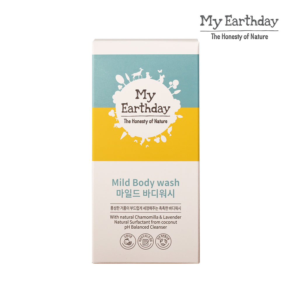MyEarthday Mild Body Wash 300ml - formulated for Baby & Kids, Hypoallergenic, Soothing & Moisturizing - Bloom Concept