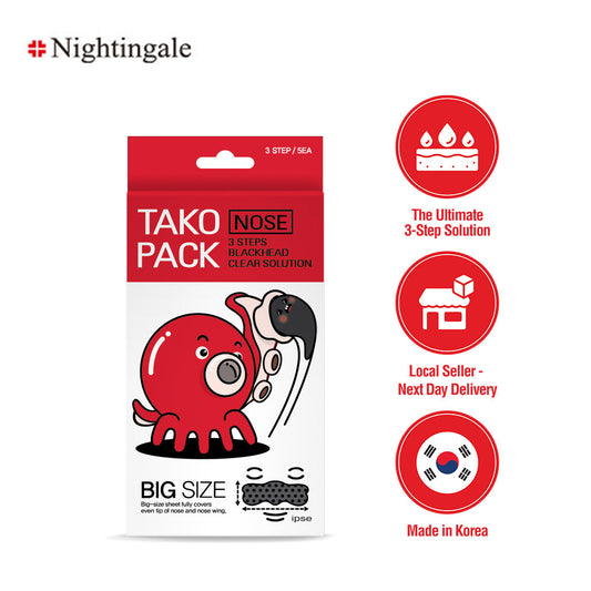 (Exp 06/25) Nightingale Tako Pack (5 Sets of 3) - 3-Step Blackhead Clear Solution for Nose - Bloom Concept