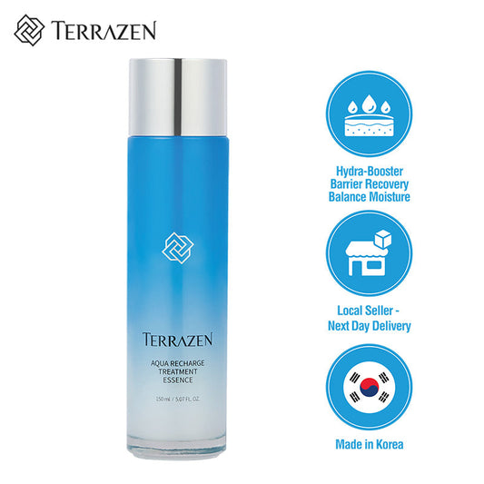 (Exp 08/25) Terrazen Aqua Recharge Treatment Essence 30ml/150ml - Boosting Moisturizing Treatment for Dry, Dehydrated Skin - Bloom Concept