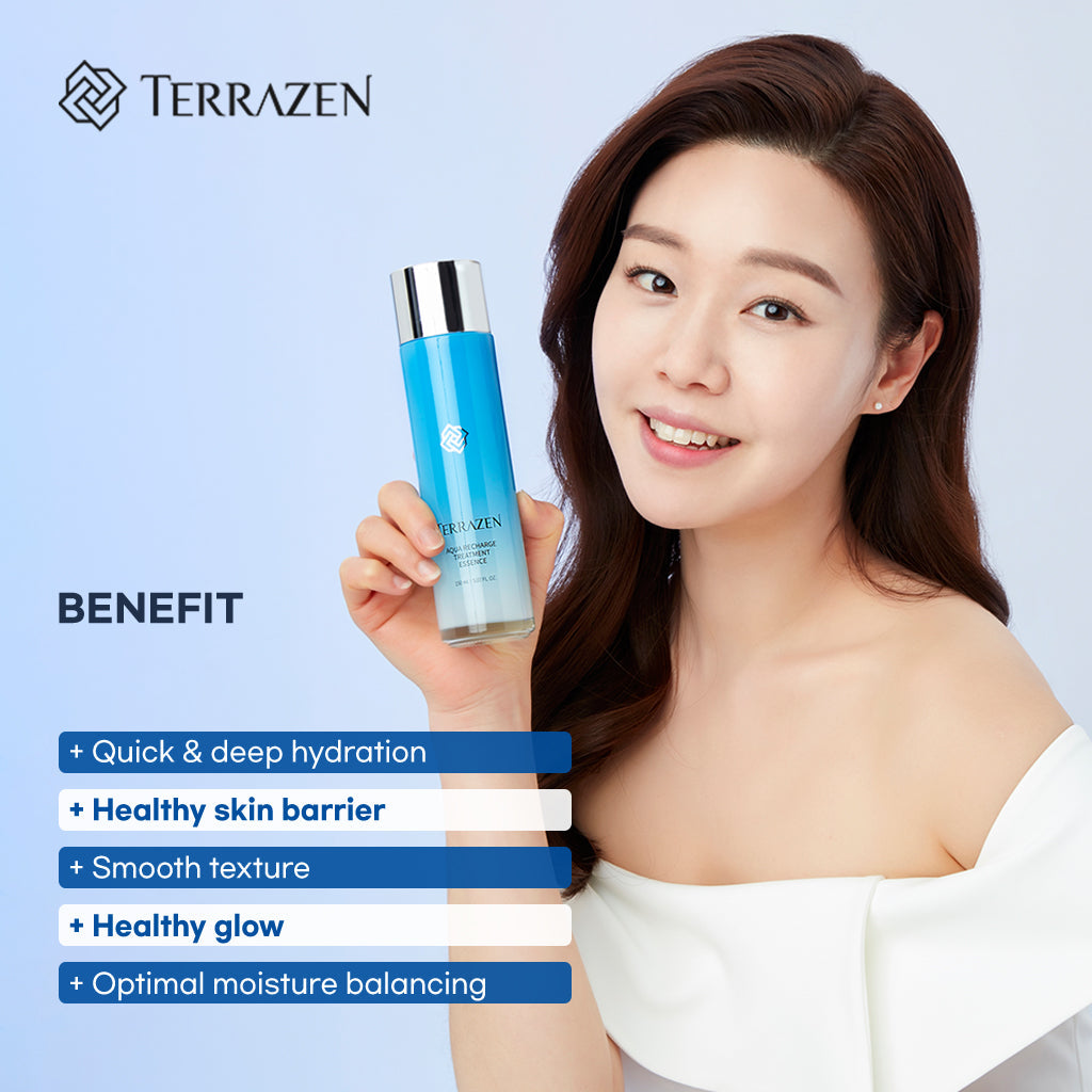 (Exp 08/25) Terrazen Aqua Recharge Treatment Essence 30ml/150ml - Boosting Moisturizing Treatment for Dry, Dehydrated Skin - Bloom Concept