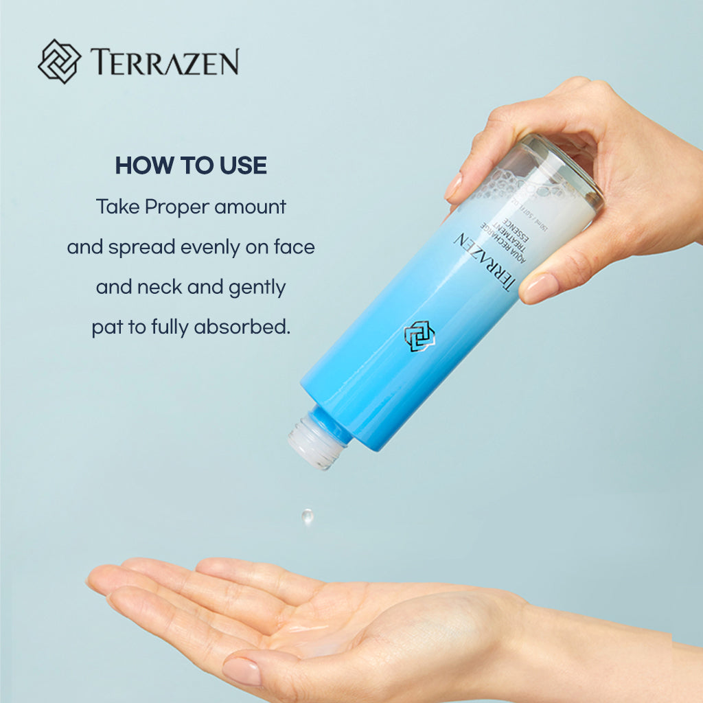 (Exp 08/25) Terrazen Aqua Recharge Treatment Essence 30ml/150ml - Boosting Moisturizing Treatment for Dry, Dehydrated Skin - Bloom Concept