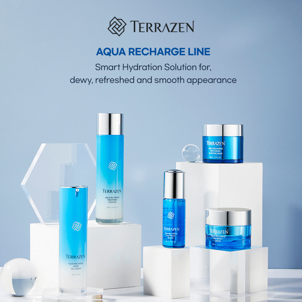 (Exp 08/25) Terrazen Aqua Recharge Treatment Mask 10pcs - Hydrating Hyaluronic facial water bomb treatment mask; enjoy endless moisture & barrier care - Bloom Concept